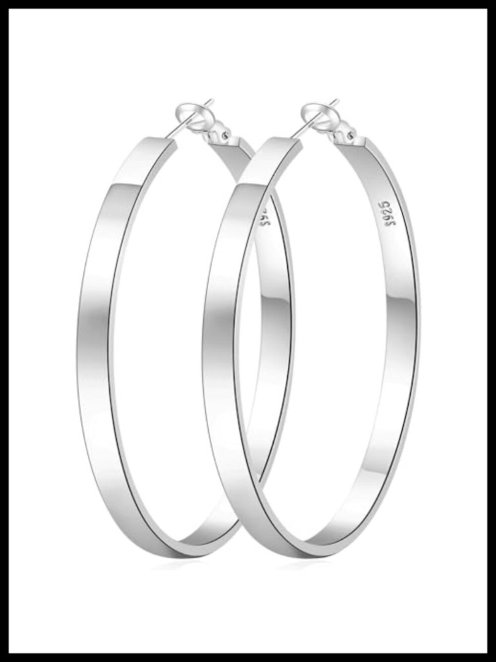 Sterling Silver & 14K Gold Plated Hoop Earrings Hypoallergenic 925 Silver